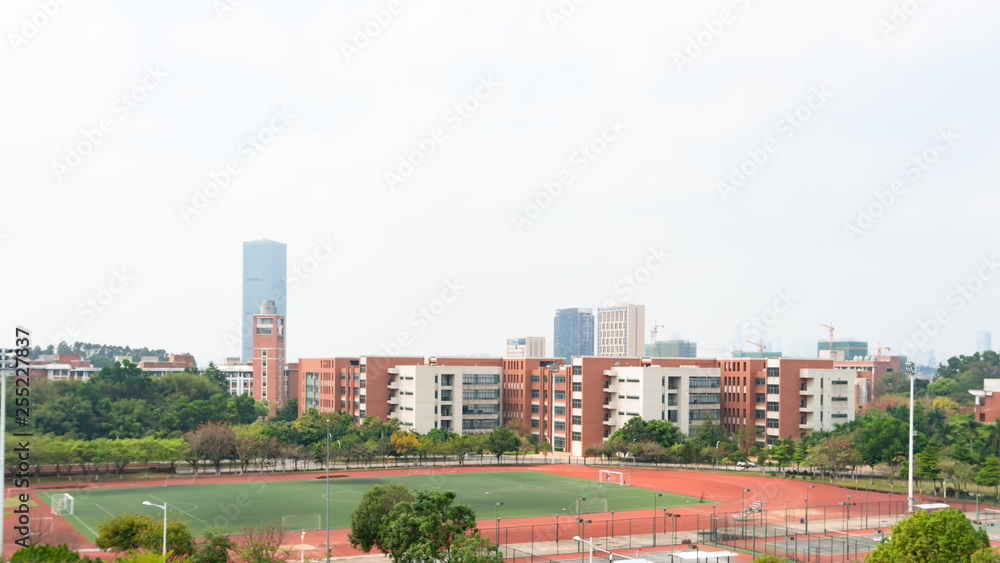 Panoramic view of  football field