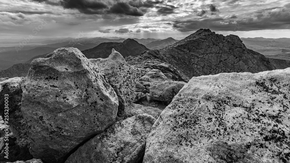 Black and White Mountain Landscape