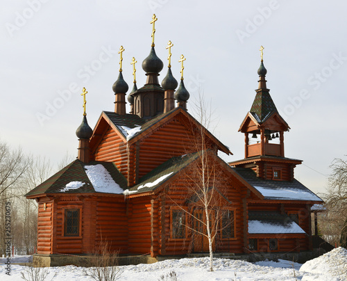Old church of Holy Apostles Constantine and Elena in Mitino district. Moscow, Russia