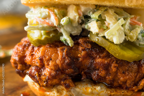 Homemade Spicy Nashville Hot Chicken Sandwich