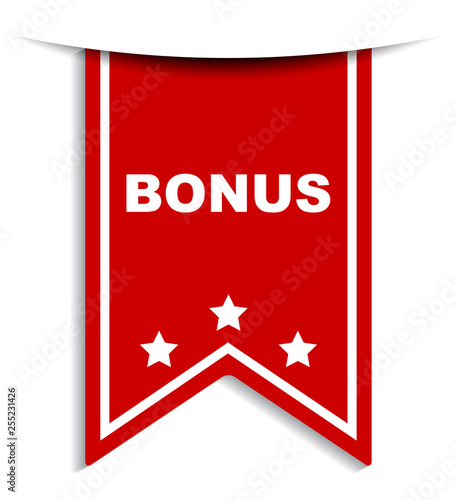 red vector banner bonus