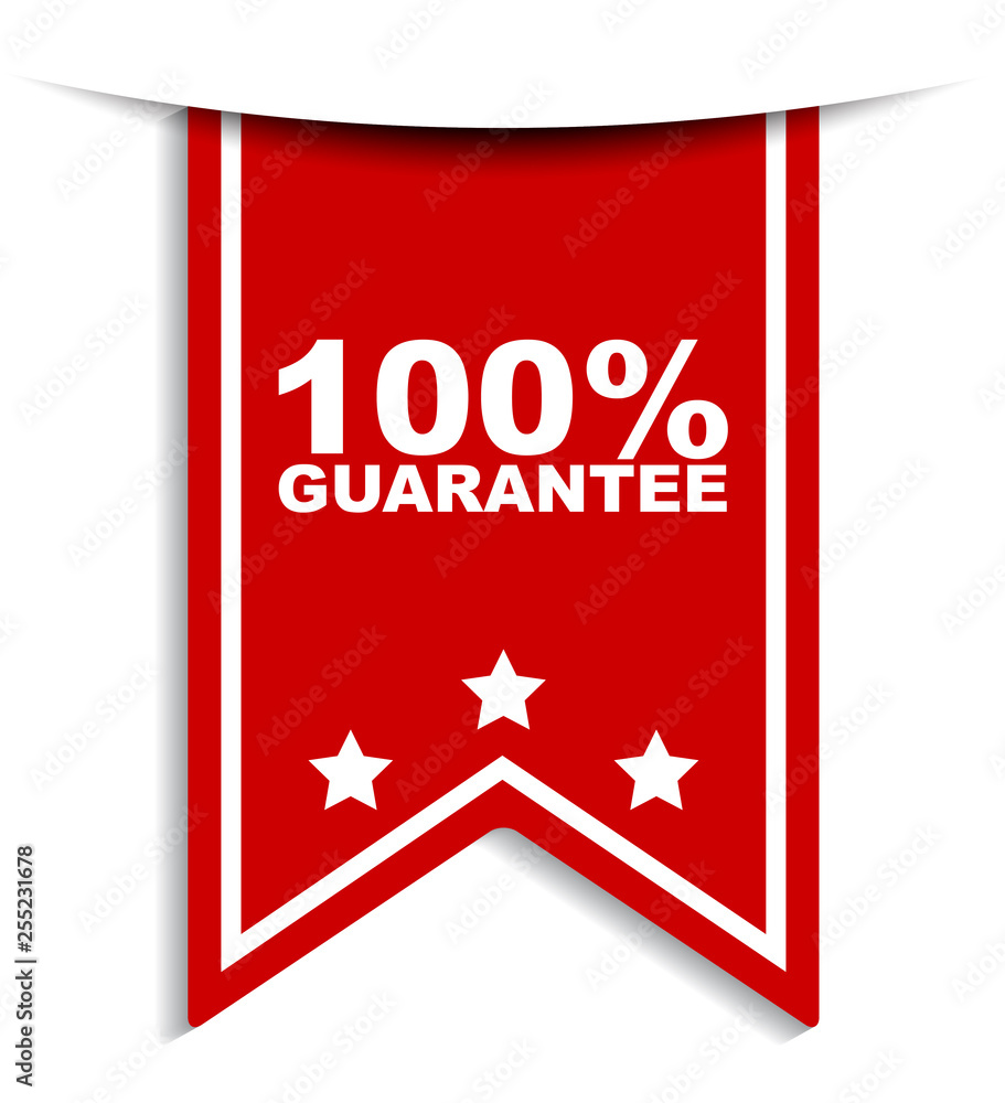 red vector banner 100% guarantee red vector banner 100% guarantee