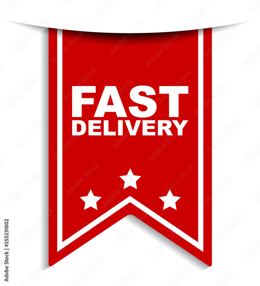 red vector banner fast delivery red vector banner fast delivery