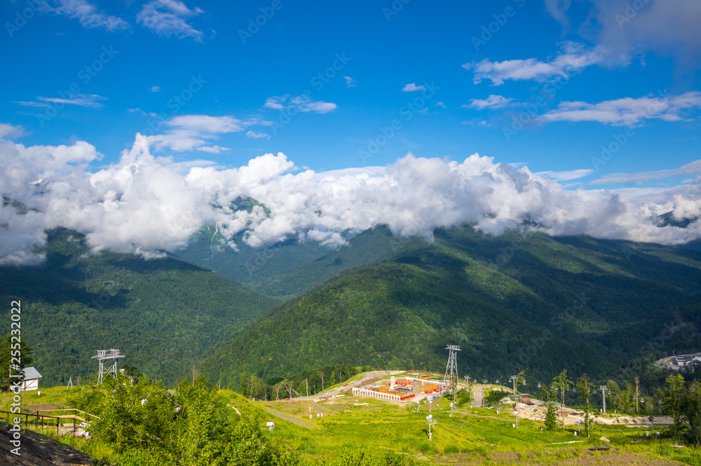 View of Caucasian mountains View of Caucasian mountains