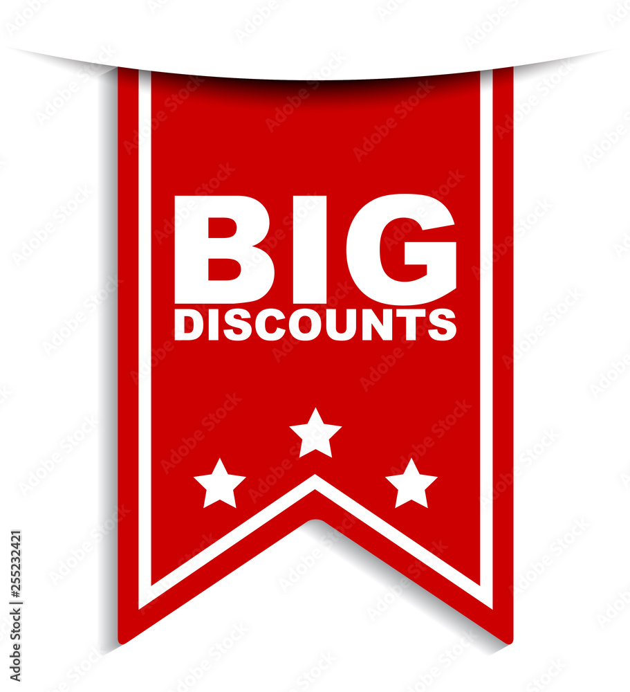 red vector banner big discounts red vector banner big discounts