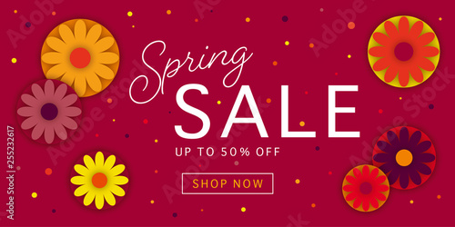 Customizable vector spring sale card din lang with flowers