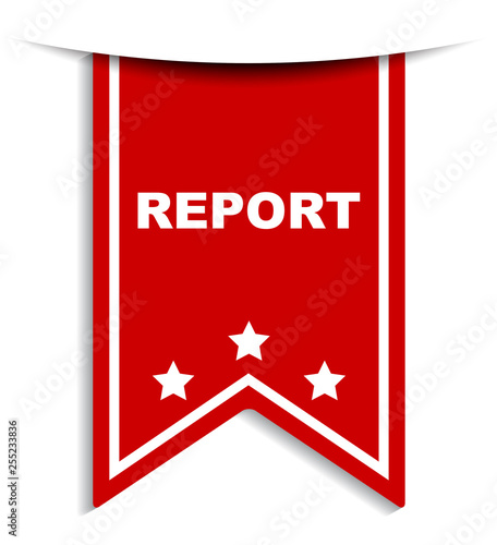 red vector banner report