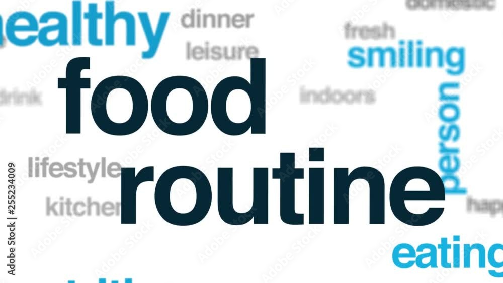 Food routine animated word cloud. Kinetic typography. Food routine animated word cloud. Kinetic typography.