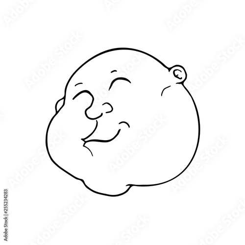 funny bald man draw