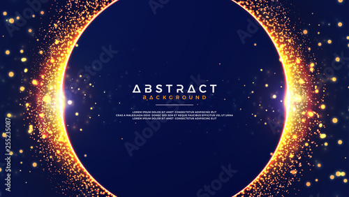 Abstract background with a combination of blur bokeh effects. Abstract Glowing particle circle background. Eps10 vector illustration.