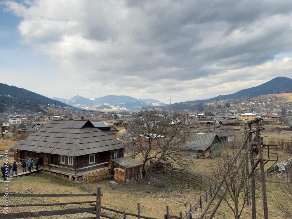 Excursion to the mountain villages. Carpathians. Ukraine. Excursion to the mountain villages. Carpathians. Ukraine.