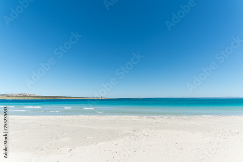 landscape of empty tropical beach