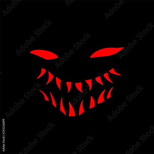 terrifying face illustration