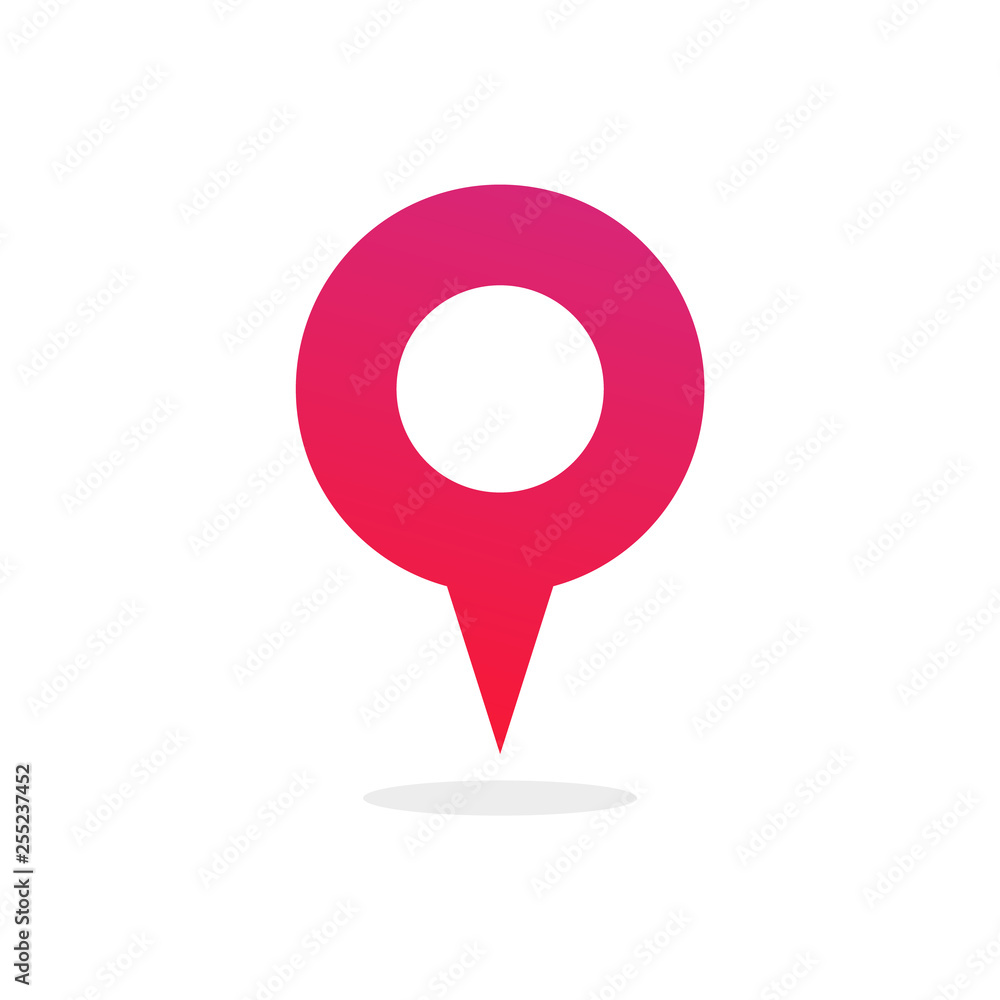 Pin map place location icon, Vector illustration with modern flat design on background for your location pin marker, pointer Pin map place location icon, Vector illustration with modern flat design on background for your location pin marker, pointer