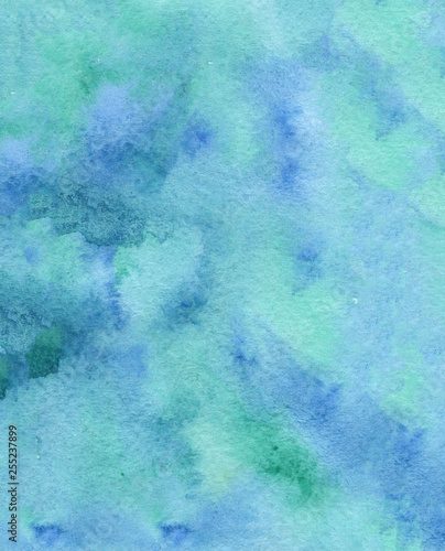 handmade watercolor abstract dark blue background © Наiра Кобзар