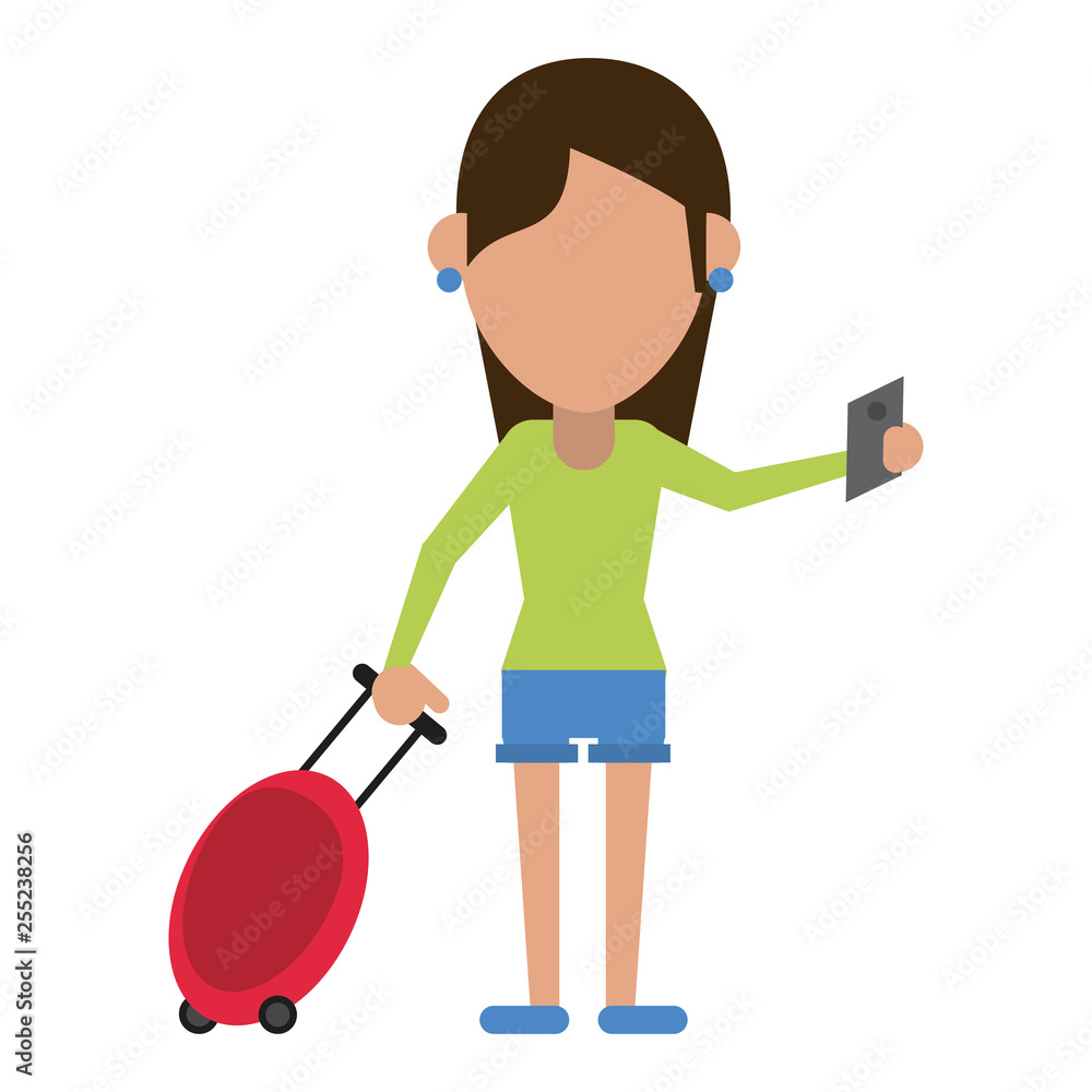 Tourist woman avatar