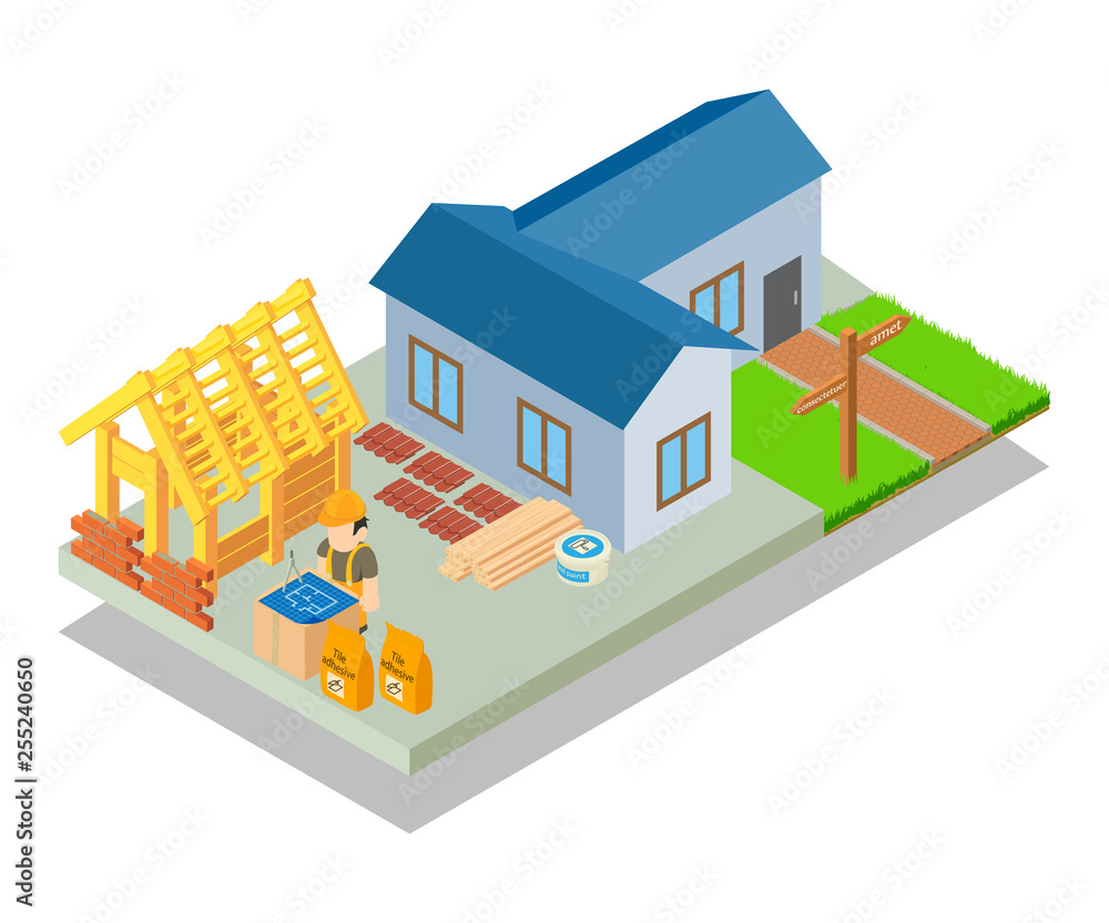 Premise concept banner. Isometric banner of premise vector concept for web, giftcard and postcard Premise concept banner. Isometric banner of premise vector concept for web, giftcard and postcard