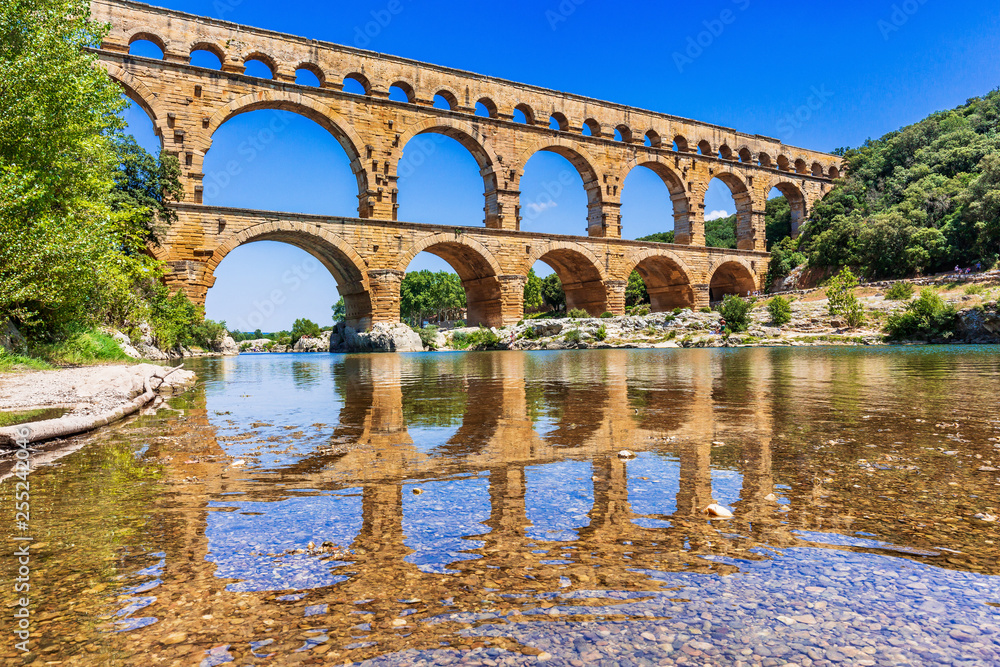 Nimes, France. Pont du Gard.