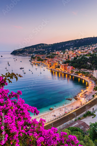 Villefranche sur Mer, France. Seaside town on the French Riviera (or Côte d'Azur). photo
