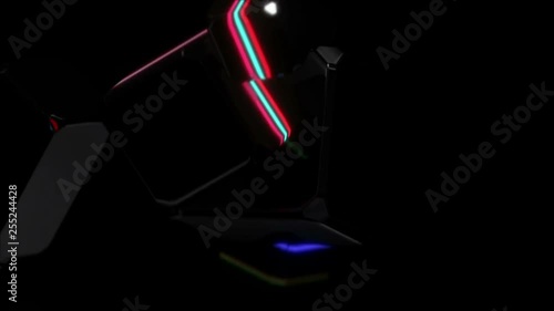 lights on black background