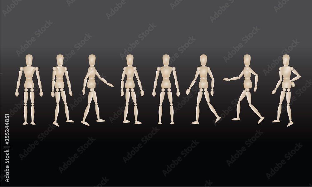 Art Figure Manikin Model Various Views Art Figure Manikin Model Various Views
