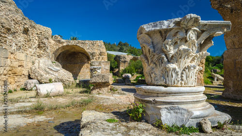 Tableau sur toile Archaeological Site - Ruins of Carthage at Baths of Antoninus