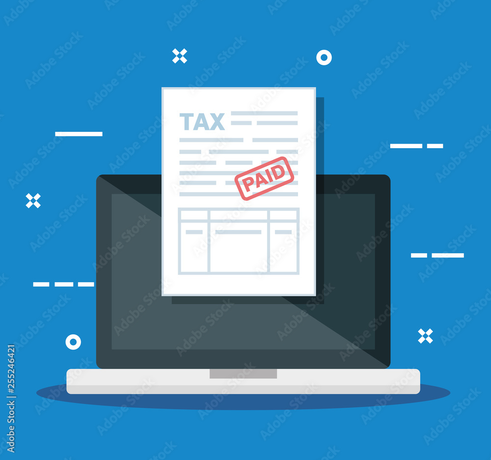 laptop with business service tax report laptop with business service tax report