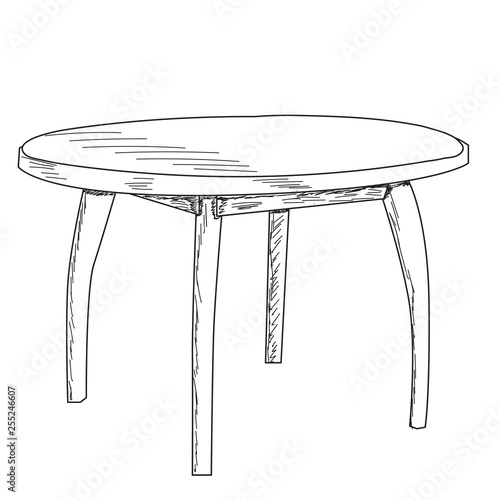 isolated, sketch, lines one table