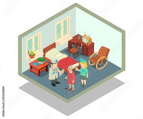 Chamber concept banner. Isometric banner of chamber vector concept for web, giftcard and postcard