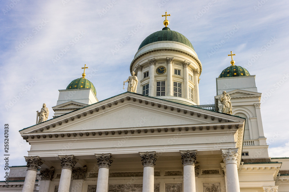 Obraz premium Helsinki, Finland. Helsinki Cathedral (Helsingin tuomiokirkko), a Finnish Evangelical Lutheran cathedral built in 1852 in Neoclassical style
