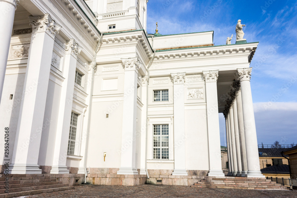 Obraz premium Helsinki, Finland. Helsinki Cathedral (Helsingin tuomiokirkko), a Finnish Evangelical Lutheran cathedral built in 1852 in Neoclassical style
