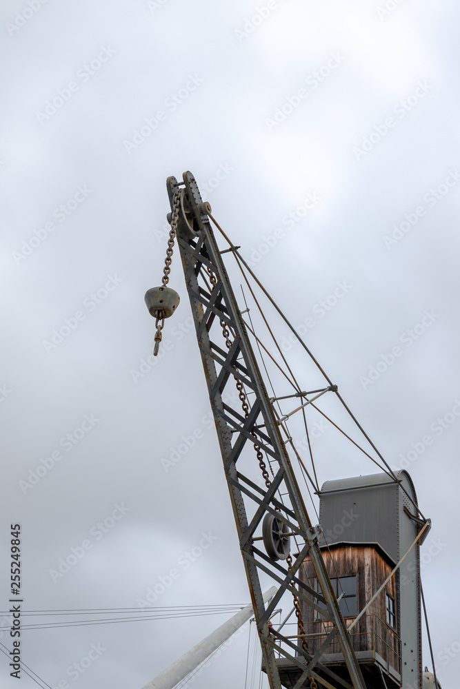 old crane at the port of genoa old crane at the port of genoa
