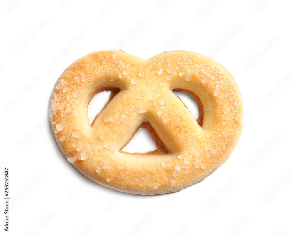 Tasty Danish butter cookie isolated on white, top view Tasty Danish butter cookie isolated on white, top view