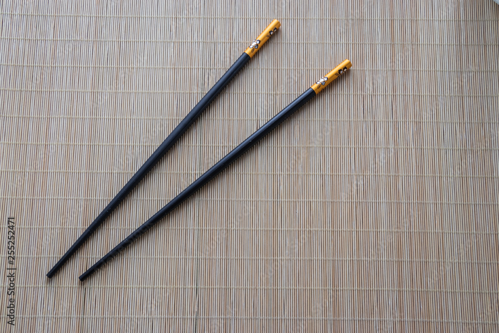 Wooden sushi sticks, traditional cutlery from the east Wooden sushi sticks, traditional cutlery from the east