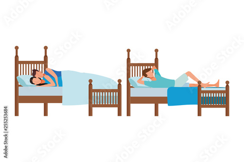 twin dormitory and couple coodle bed