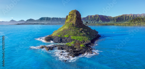 Hawaii mountains with volcano photo