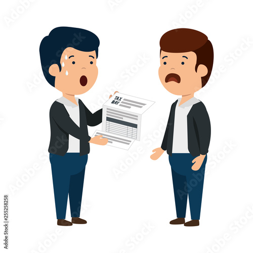 depressed men for money with tax document