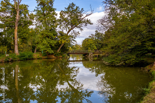 Lake and trees in Lednice castle park