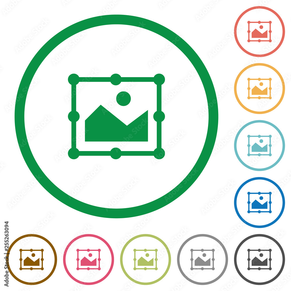 Image free transform flat icons with outlines Image free transform flat icons with outlines