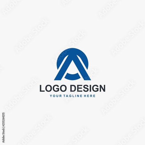 Letter OA initial logo design vector.
