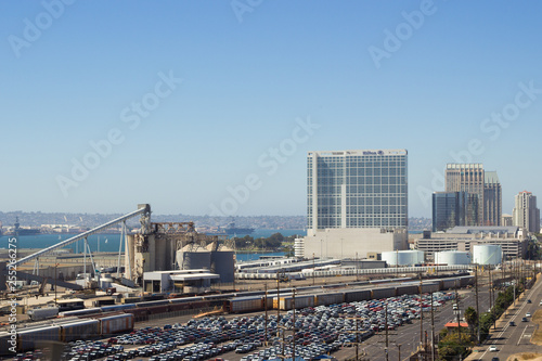 The Port of San Diego, California, landscape, city industrial panorama