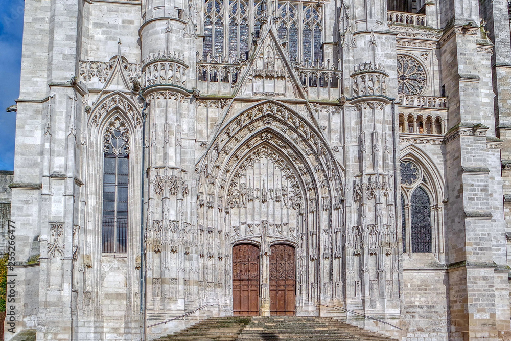 Facade of Cathedral of Saint Peter of Beauvais, France