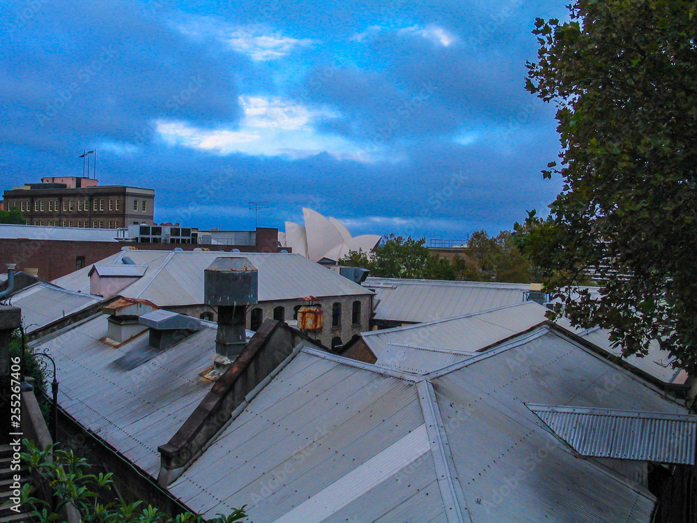 Sydney Opera House, Sydney, NSW, Australia. The most iconic monument in Sydney. Picture taken from public street
