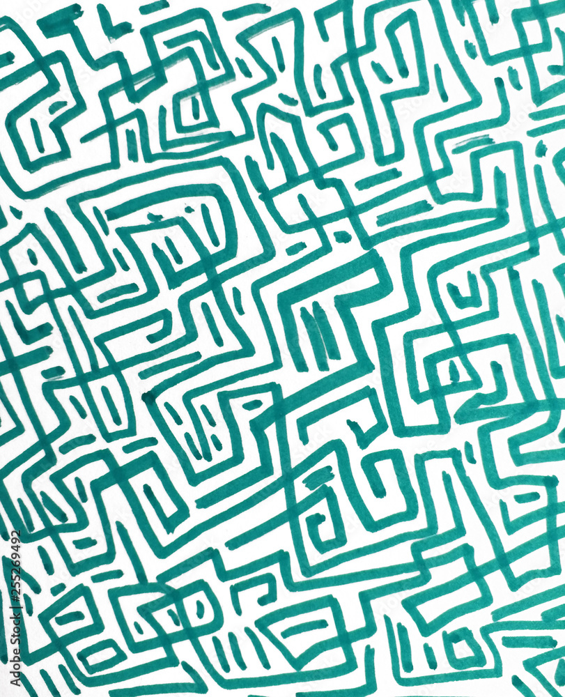 Turquoise abstract pattern on white background Turquoise abstract pattern on white background