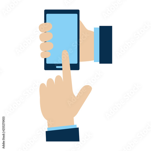 hands using smarphone device