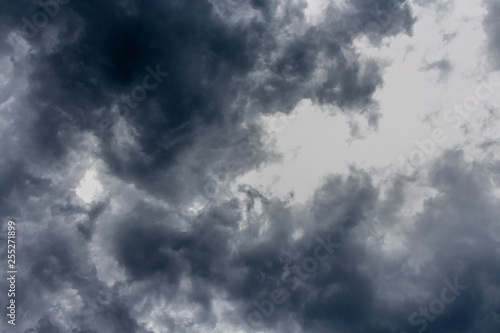 original dark clouds before heavy rain. background of sky and storm.