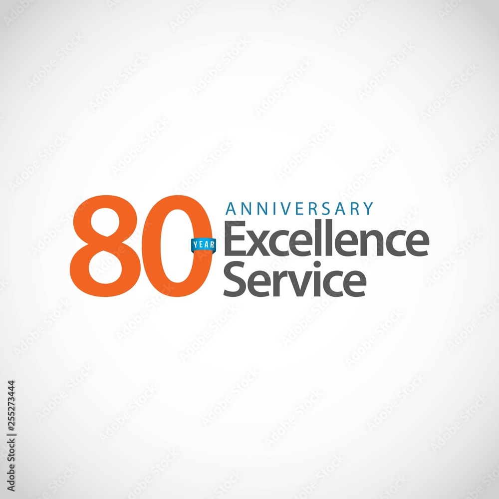 80 Year Anniversary Excellence Service Vector Template Design Illustration 80 Year Anniversary Excellence Service Vector Template Design Illustration