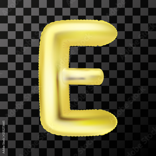 Alphabet, foil, inflatable letter, vector