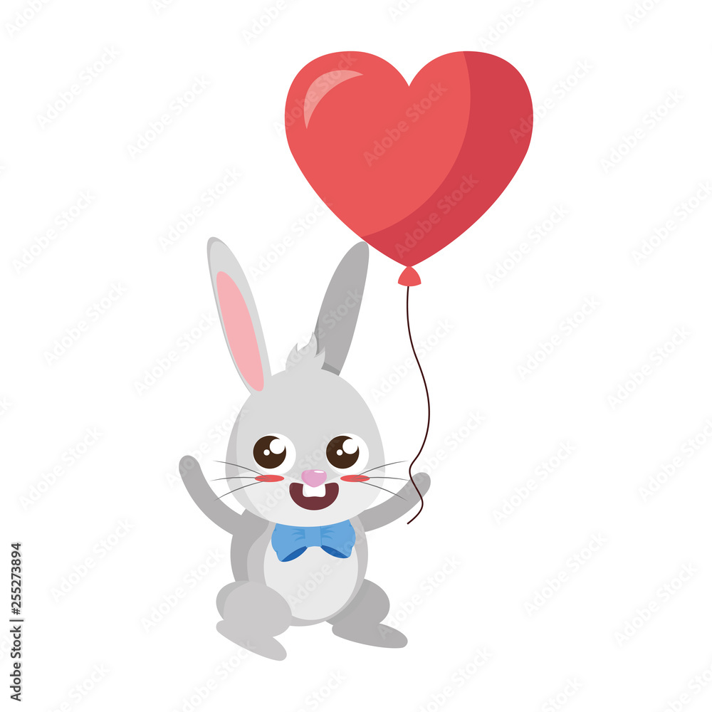 beautiful rabbit with heart balloon helium easter character beautiful rabbit with heart balloon helium easter character