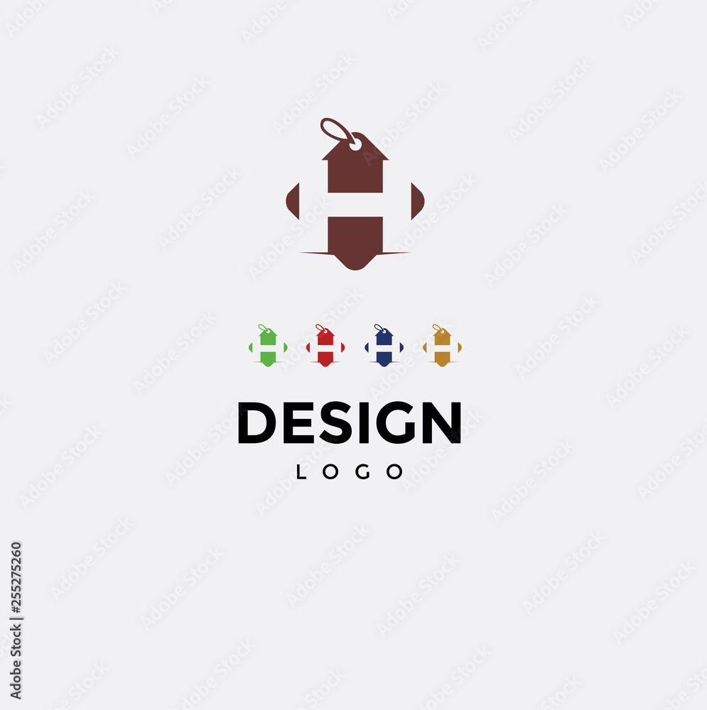 Obraz premium Vector logo design,icon initials h
